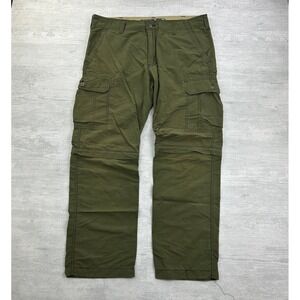 Vintage‎ Y2K Wear First Convertible Pants Size 38x32 Green Baggy Rave Parachute